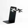 Superman Metal Bookend – Black Novelty Hero Decor for Shelves (2)
