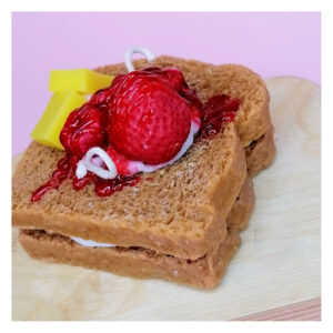 Toast Brood Kaars met Jam en Boter