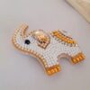 Vibrant Beaded Elephant Brooch – Beautiful and Cheerful (2)
