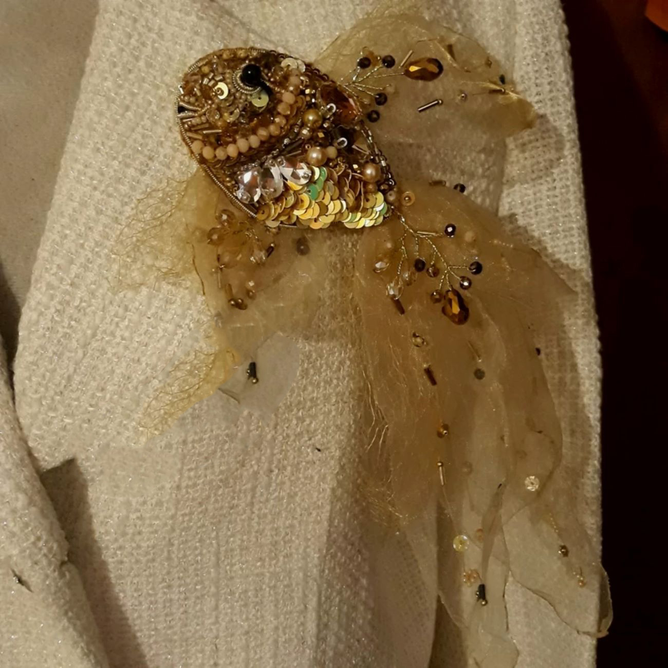 Kleurrijke Vis Broche – Goudkleurig met Emaille