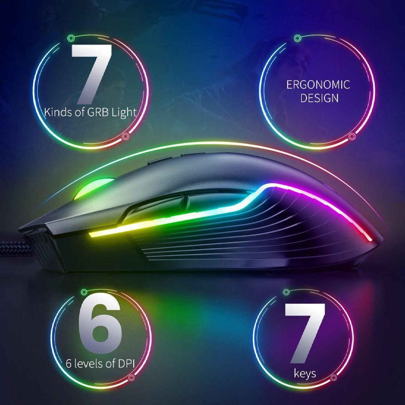 Draadloze Gaming Muis Onikuma CW905