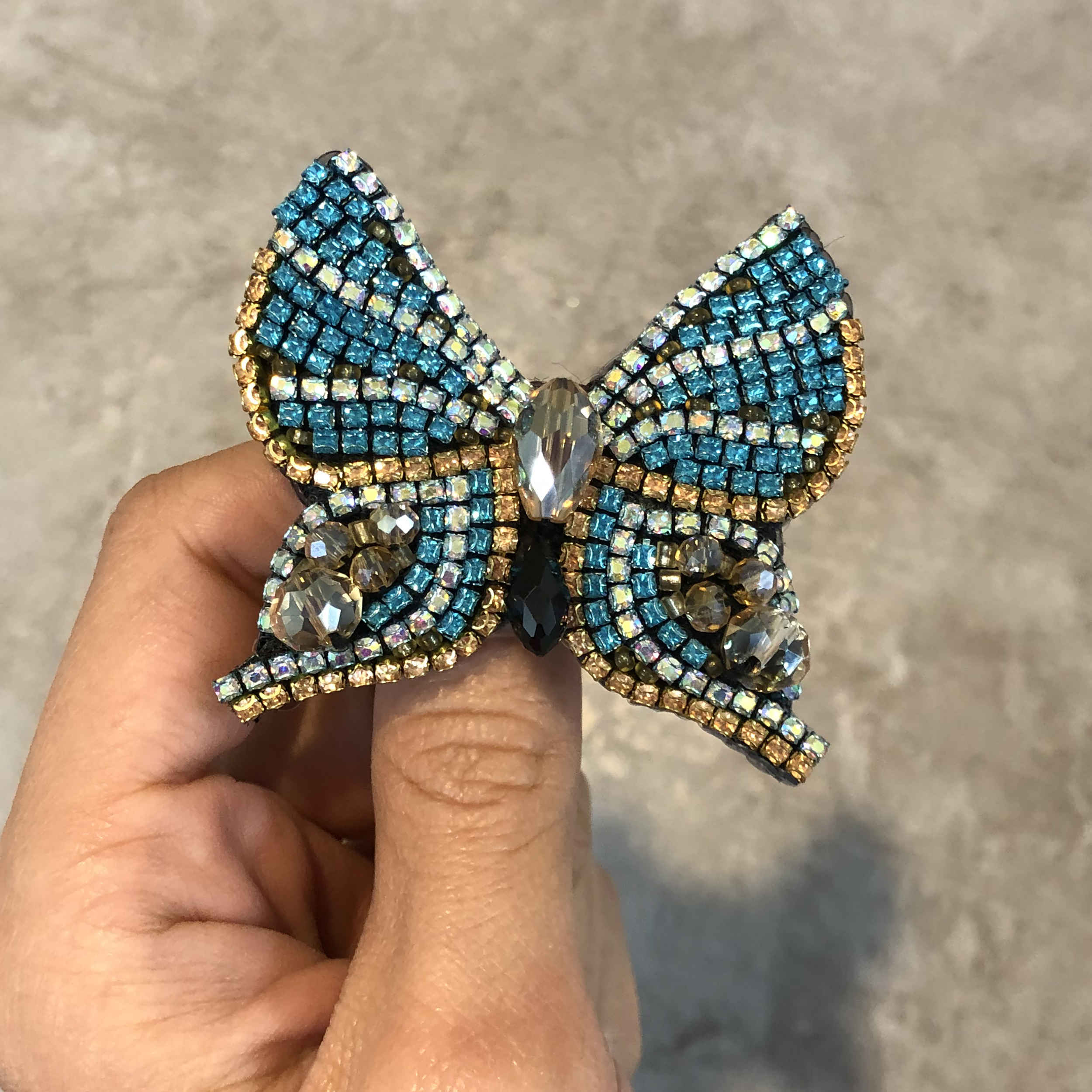 Dames Broche – Blauwe Vlinder