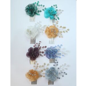 Dames Haar Kam Clip – Elegante Bloem Stijl, 2 Stuks