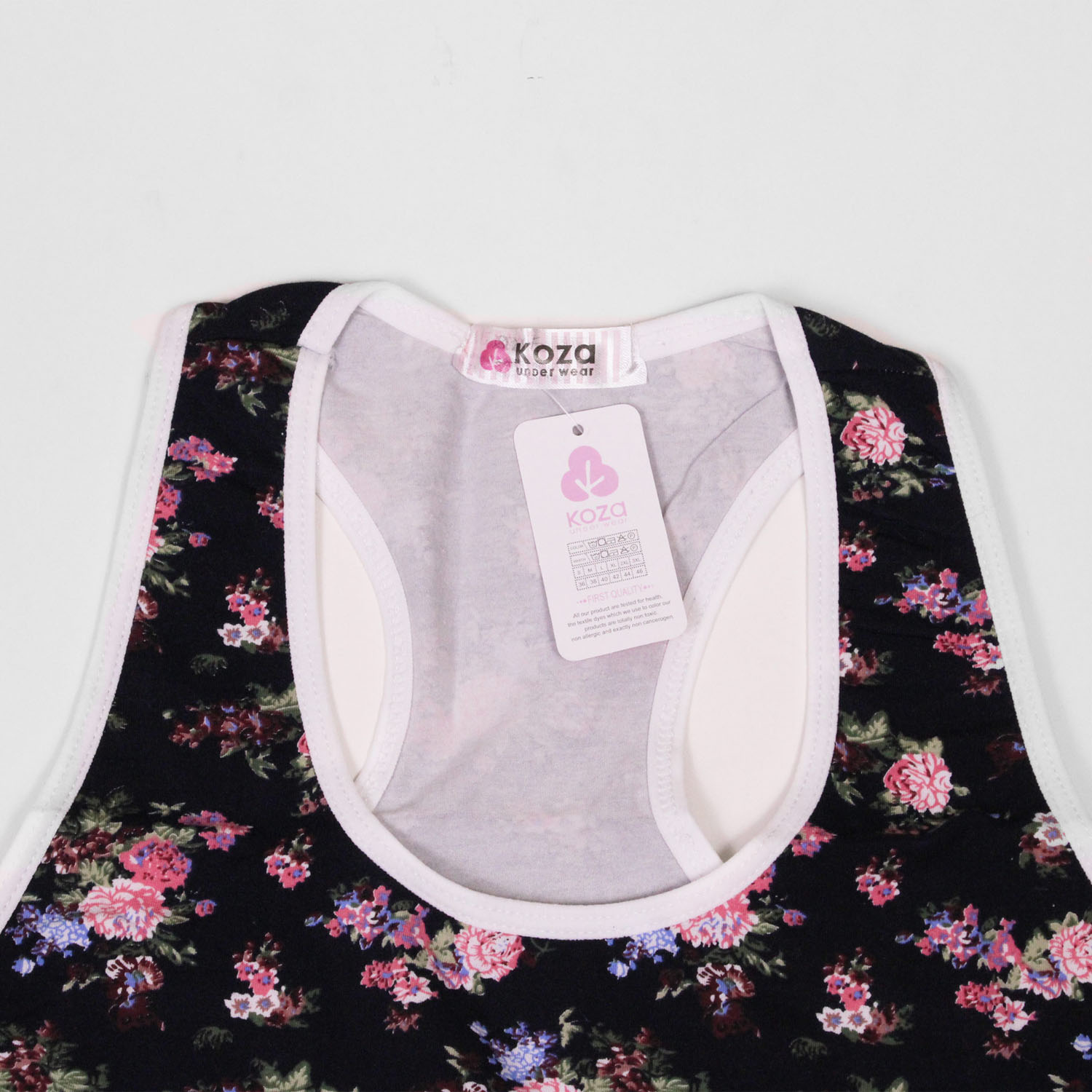 Dames Sport-BH en Slip Set – Bloemen Zwart