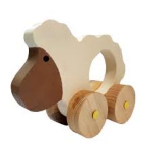Houten Schaap Duw-Trek Speelgoed – Handgemaakt