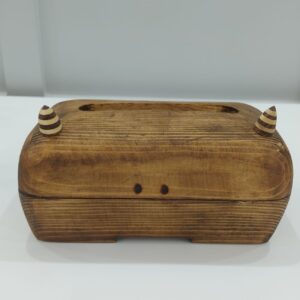 Creatieve Houten Tissue Box Omslag – Vriendelijk Monster