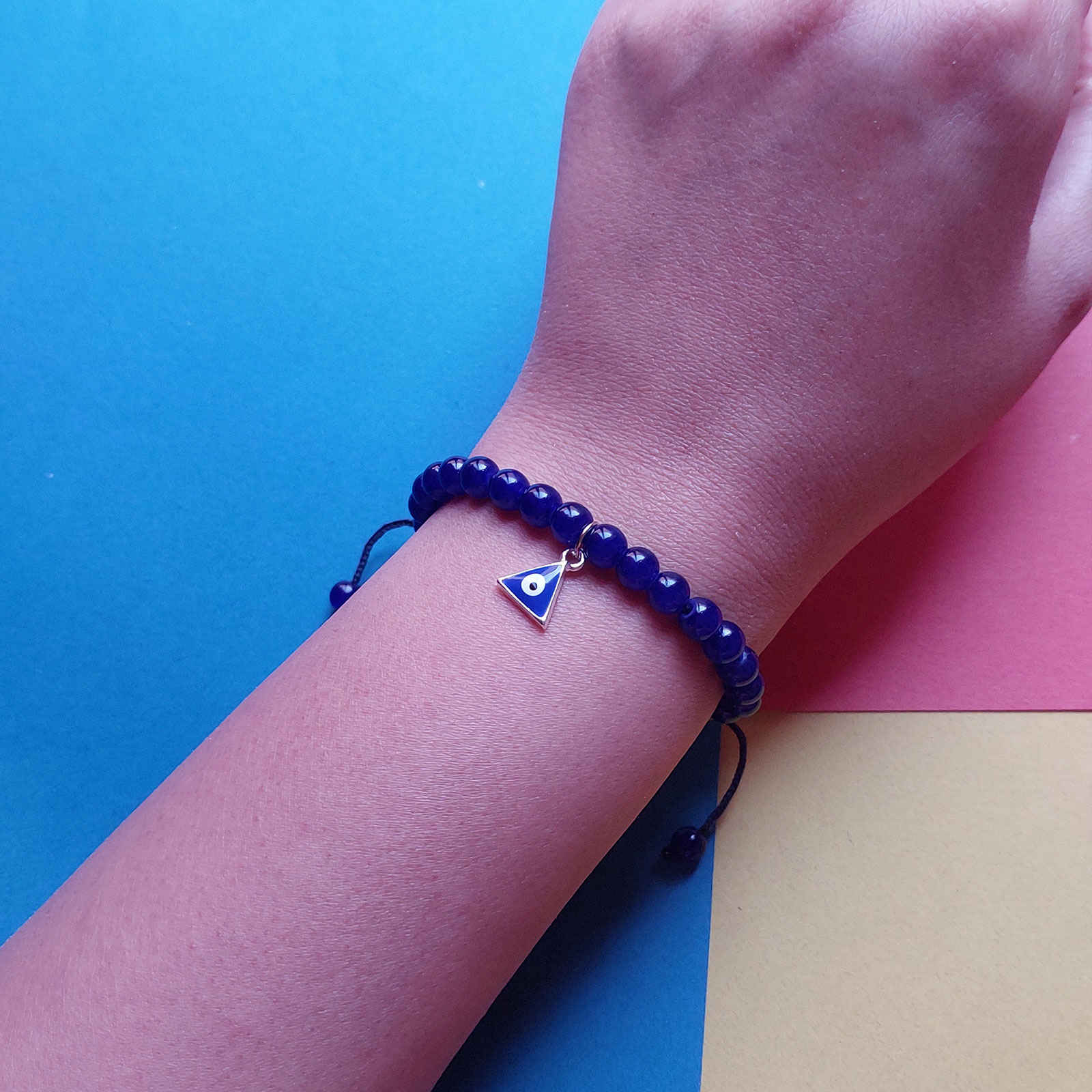 Spirituele Blauwe Oog Armband – Donkerblauw