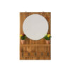 Brown Wooden Mirrored Key Holder - Stylish Wall Organizer for Entryway and Hallway (4)