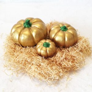 Set van 3 klassieke pompoen ornamenten