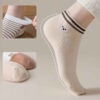Cotton Bear Socks -Soft Cream & White Combo (x5) (6)