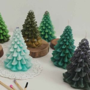 Silicone Kaarsmal – Dennenboom Ontwerp