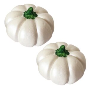 Decoratief Pompoen Ornament Geschikt voor Schouw en Tafelsetting, (Set van 2)