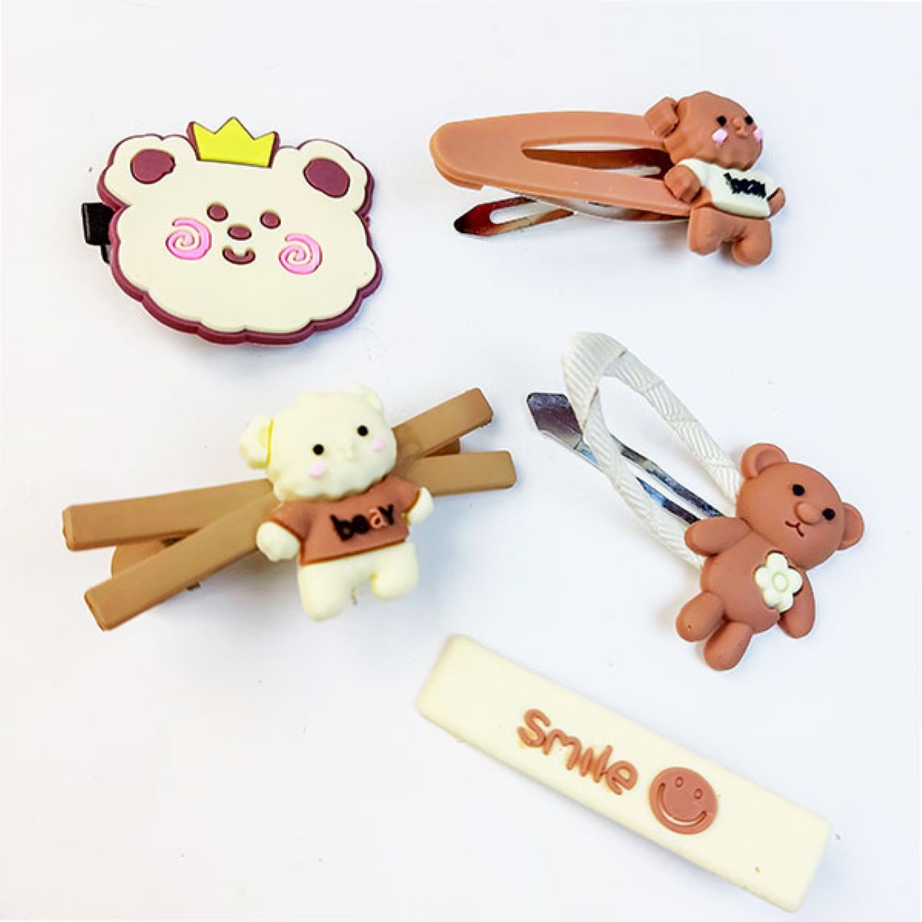 Elegante haarclip set met teddybeer ontwerp 14-delig