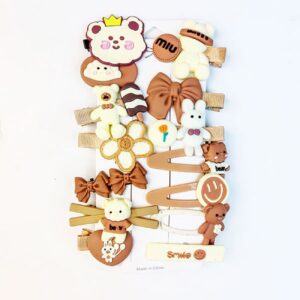 Elegante haarclip set met teddybeer ontwerp 14-delig