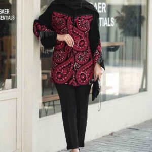 Elegante Iraanse manto-set met boeteh-motief