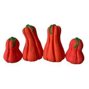 Vierdelige Kunstmatige Pompoen Set – Model 786, Geschikt voor Herfst en Halloween