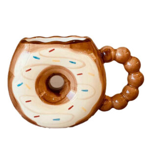 Grappige Keramische Koffie Mok – Perfect Geschenk voor Koffie Liefhebbers met Donut Ontwerp