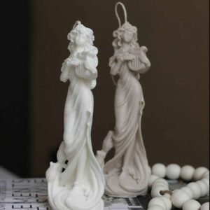 Meisje met Harp Kaars – Sculptuurkaars Paraffine