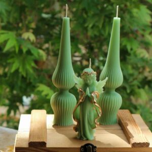 Groene Kaars Collectie – Een Luxe Set voor Moderne Huizen (4x)