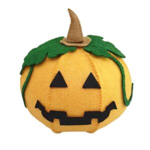 Halloween pompoen decoratie van vilt