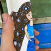 Hand-painted Pottery Incense Holder with Evil Eye Design, Washable & Acrylic Paint (3)