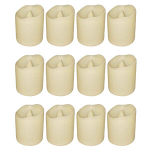 Gele LED Vlamloze Kaarsen – Set van 12 stuks