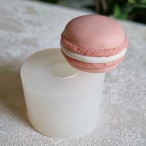Silicone Kaarsmal – 3D Macaron Ontwerp (Wit)