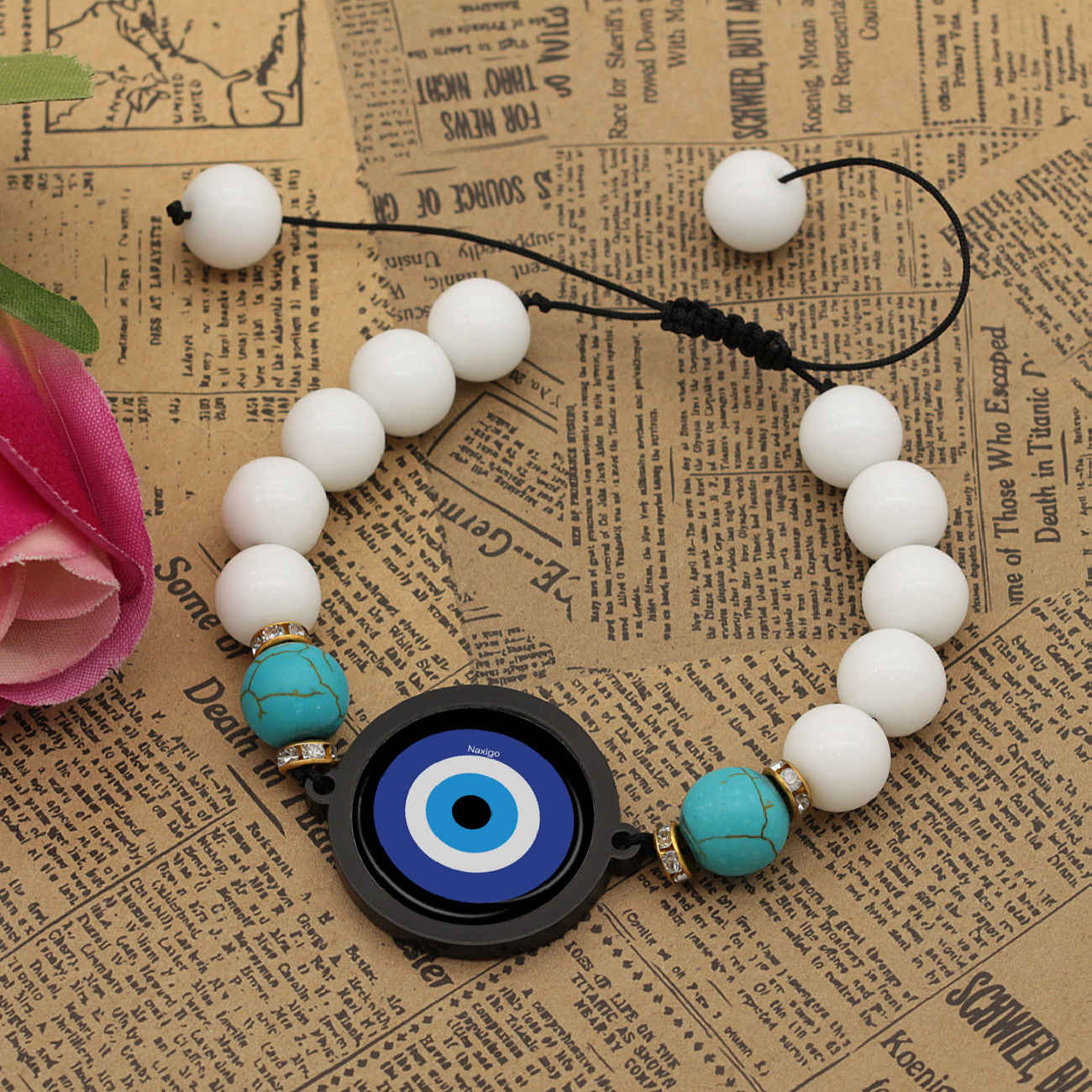 Minimalistische Boze Oog Kralen Armband – Bescherming