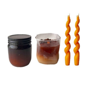 Moderne Koffie Gloed Kaarsenset – Set van 4