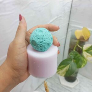 Silicone Kaarsmal – Maan Ontwerp (Lichtroze)