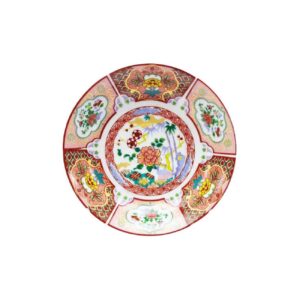 Iraanse Theepot – Porselein met Culturele Religieuze Details en Bloemmotief (Set van 6 Stuks)