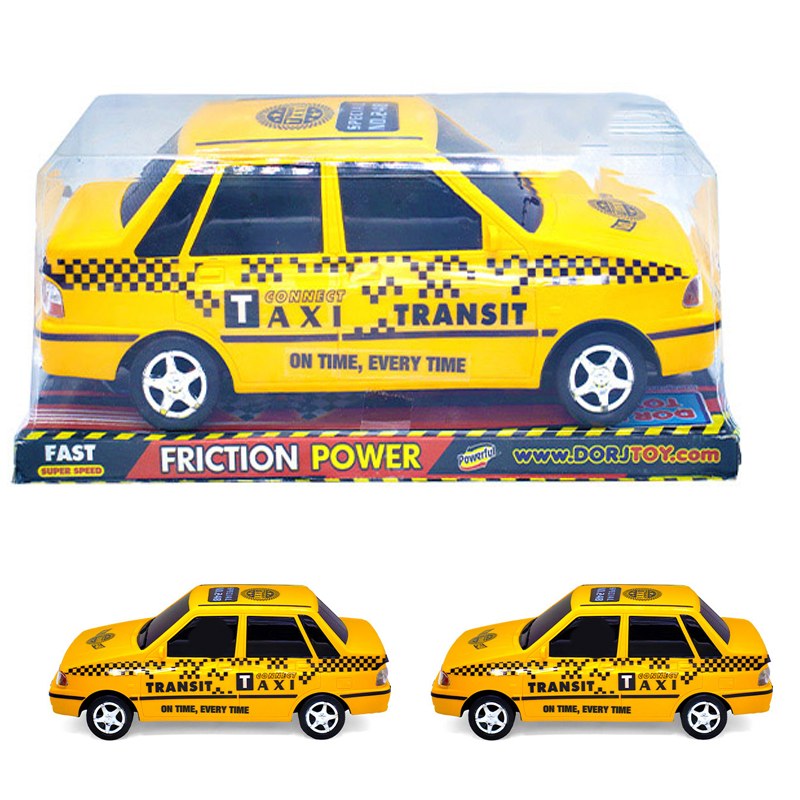 Metalen Taxi Pride 131 – Geel Passagiersmodel