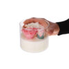 Pure White Candle with Delicate Flower Details – Serenity and Style (2)