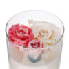 Pure White Candle with Delicate Flower Details – Serenity and Style (3)
