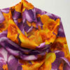 Purple Four Seasons Cotton Scarf - With A Very Beautiful Floral Design (7)