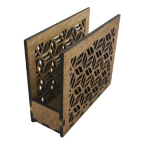 Houten Tissuehouder Geometrisch – Rustiek Design