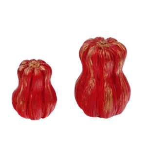 Set van 2 Beton Pompoen Ornamenten – Herfst Decoratie