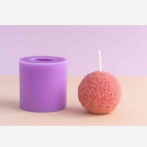 Gladde sferen – Silicone Bol Kaarsmal Purper