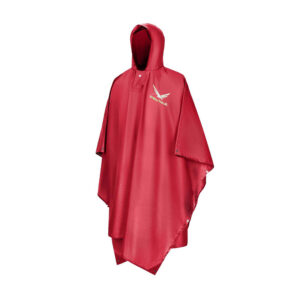 Snow Hawk Waterdichte Wandelponcho – Rood Nylon