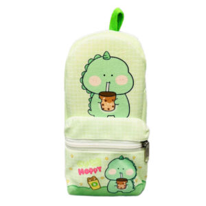Fluwelen Dino Etui – Schattige & Zachte Opbergruimte voor Kinderstationery