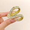 Women's Hair Claw – Double Ring Ponytail Model (4)