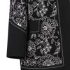 Women's Manto & Pants Set, Zanus Model with Embroidery Design in Black (4)