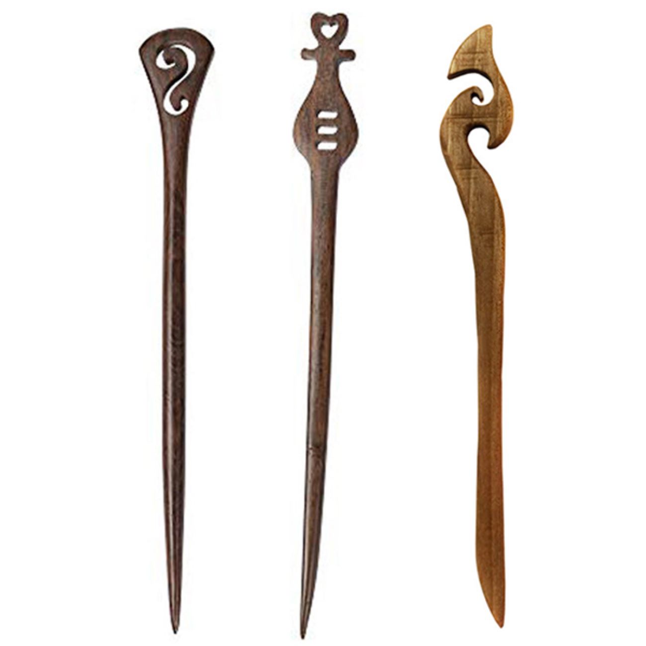 Handgemaakte Houten Haarstok (Set van 3)