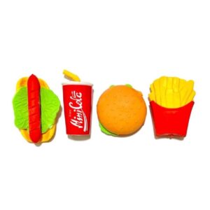 Mini fastfood gummen – Hamburger & Pizza Set