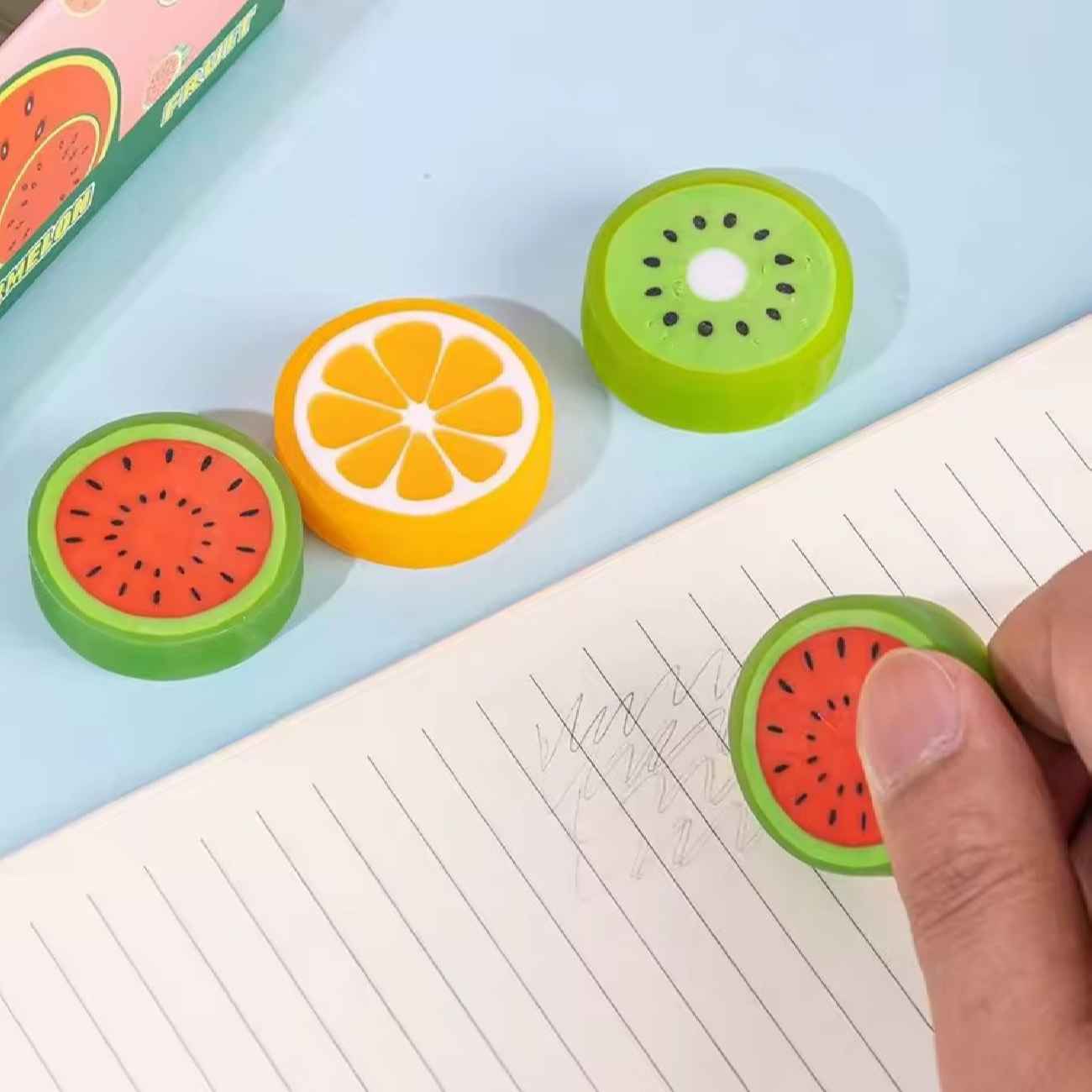Mini fruit gummen – Watermeloen, Sinaasappel, Kiwi