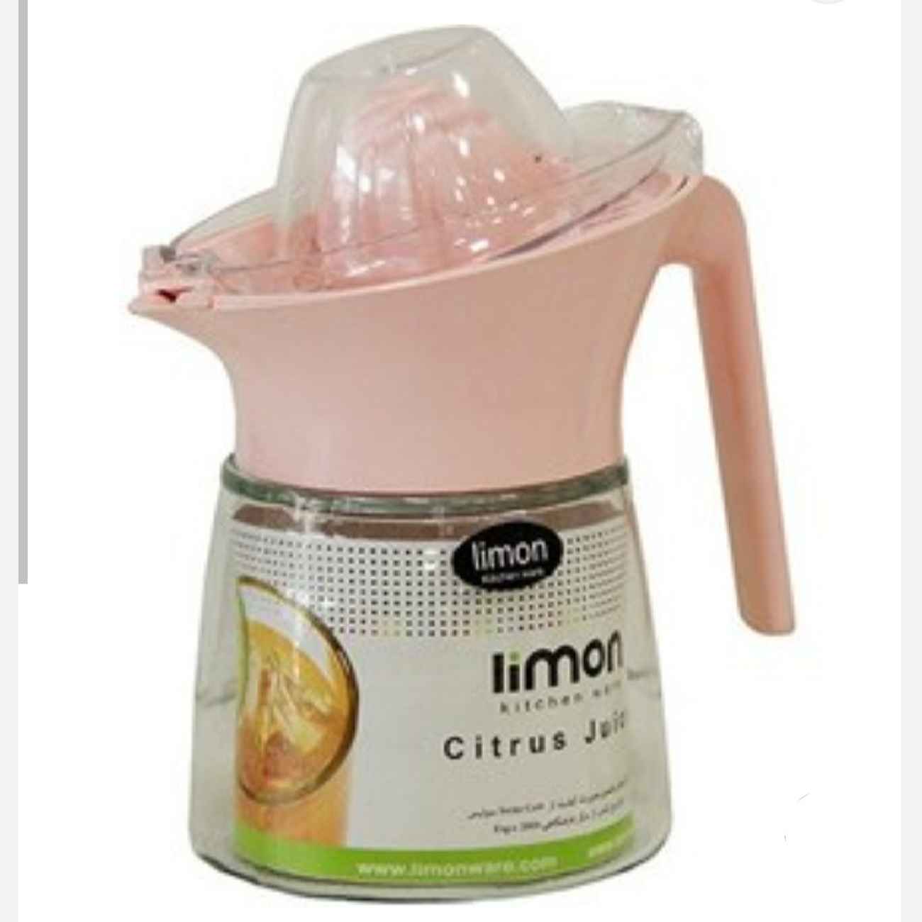 Pastelroze handpers – plastic handmatige citruspers