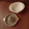 Plastic Hand Juicer in Cream & Brown – Manual Squeezer for Natural Home Aesthetic (2)
